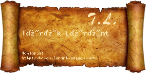 Török Lóránt névjegykártya